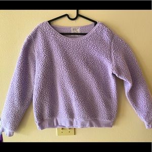 Crewneck fuzzy sweater